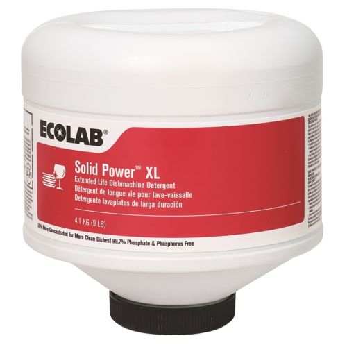 Ecolab® Solid Power® XL Machine Warewashing Detergent, 9lb, #06100185